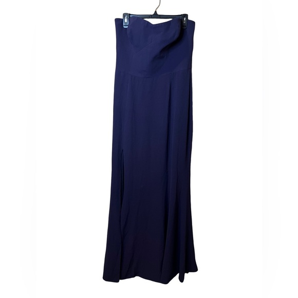 Dress the Population Ellen Strapless Dress Dark Purple/Boysenberry Size XL - Picture 2 of 7